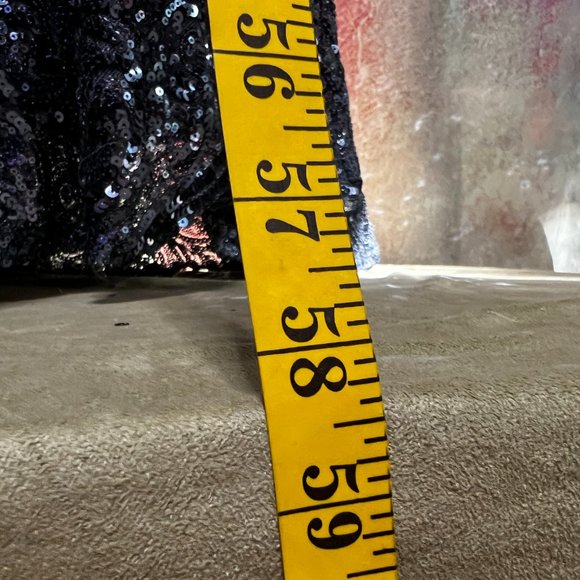 📌Morgan & Co. Eyecatcher Blue Sequin Halter Neckline Prom - Ball - Party Gown - Picture 6 of 16